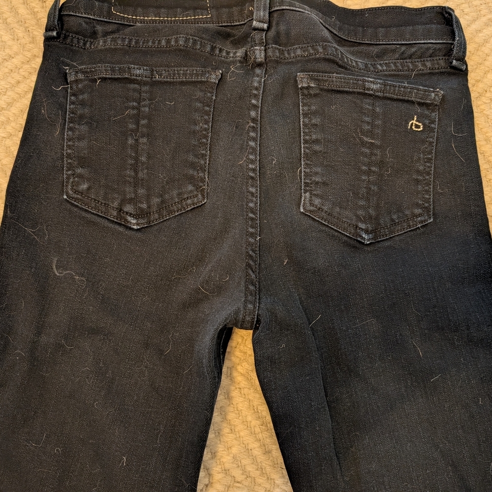 Rag & Bone High Rise Skinny Jeans - Made in USA - "Coal" Wash - Size 26 - Picture 5 of 11